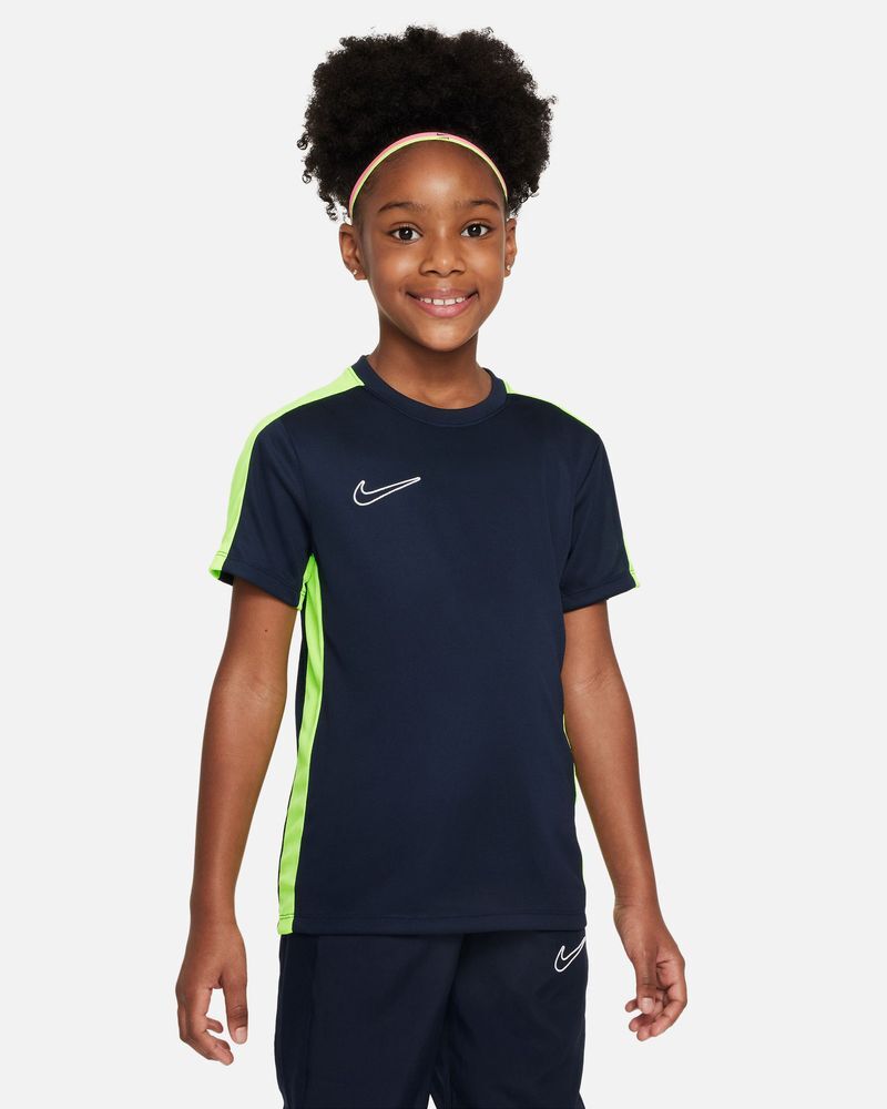 Nike Maglia da allenamento Academy 23 Blu Navy e Giallo Fluorescente per Bambino DR1343-452 L