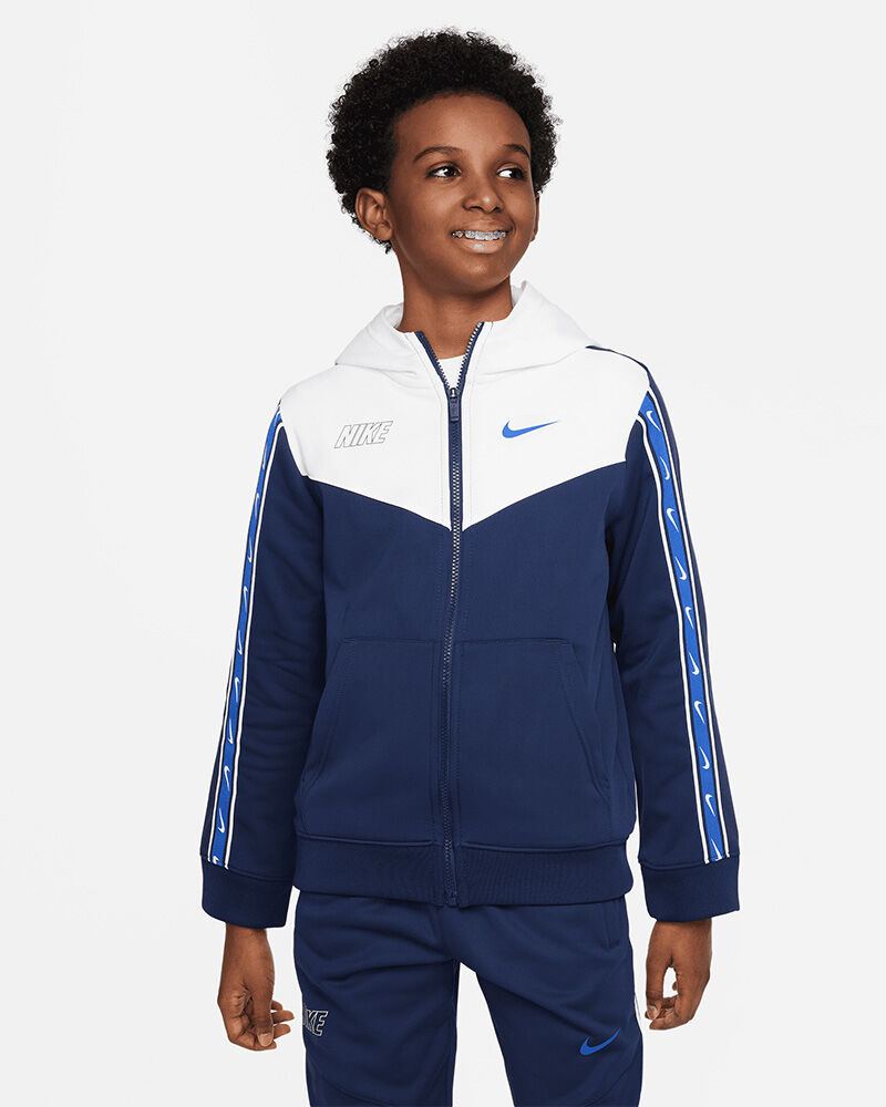 Nike Felpa con zip e cappuccio Sportswear Blu Navy Bambino DZ5622-410 L