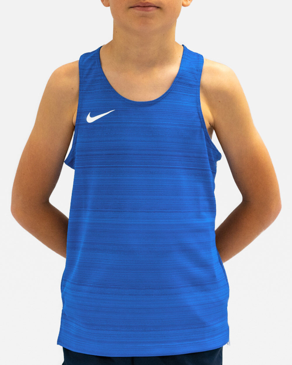 Nike Canotta da running Stock Blu Reale per Bambino NT0302-463 S