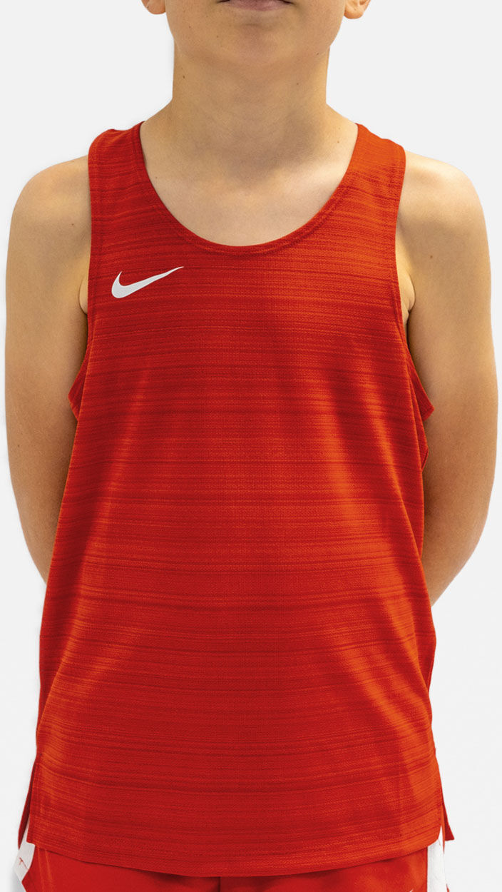 Nike Canotta da running Stock Rosso per Bambino NT0302-657 XL