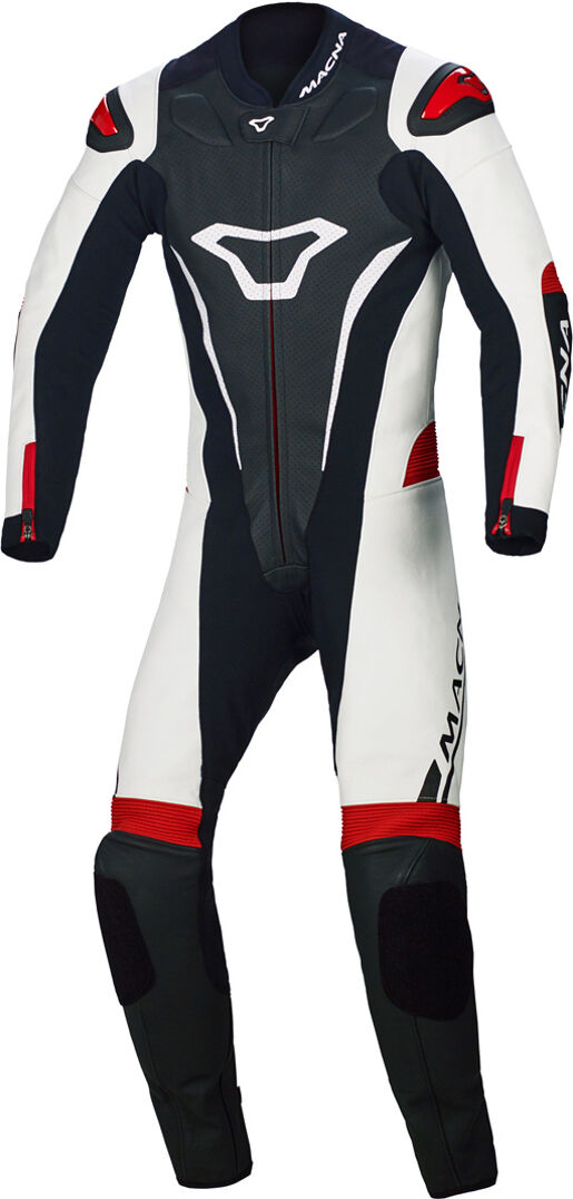 Macna Junior Tuta in pelle moto One Piece Nero Bianco Rosso 64 128