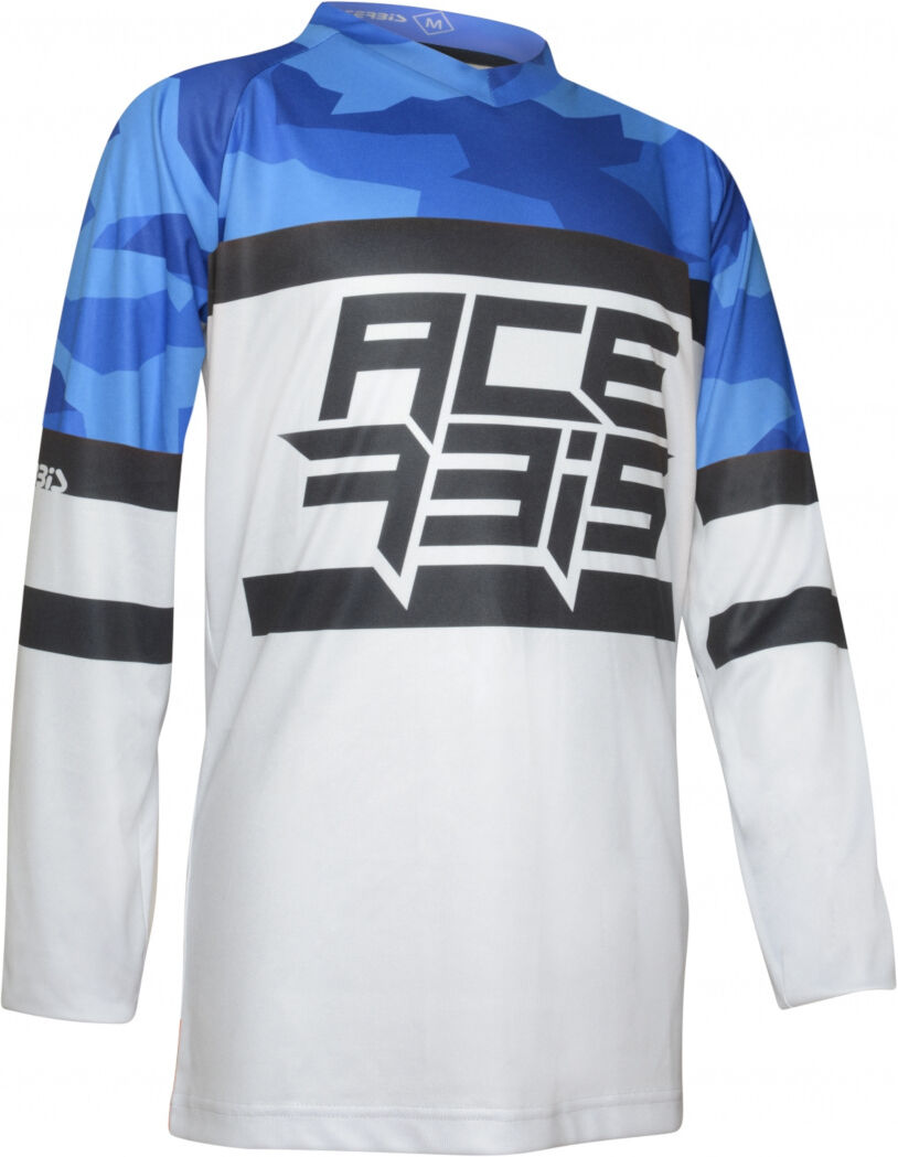 Acerbis Skyhigh Bambini Motocross Jersey Grigio Blu S