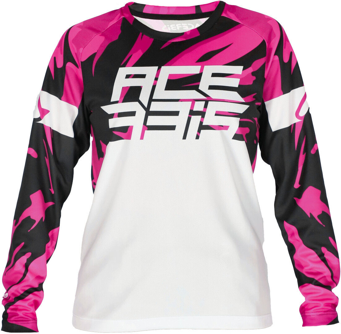 Acerbis MX J-Kid 4 Maglia Motocross Bambini Bianco Porpora 2XL