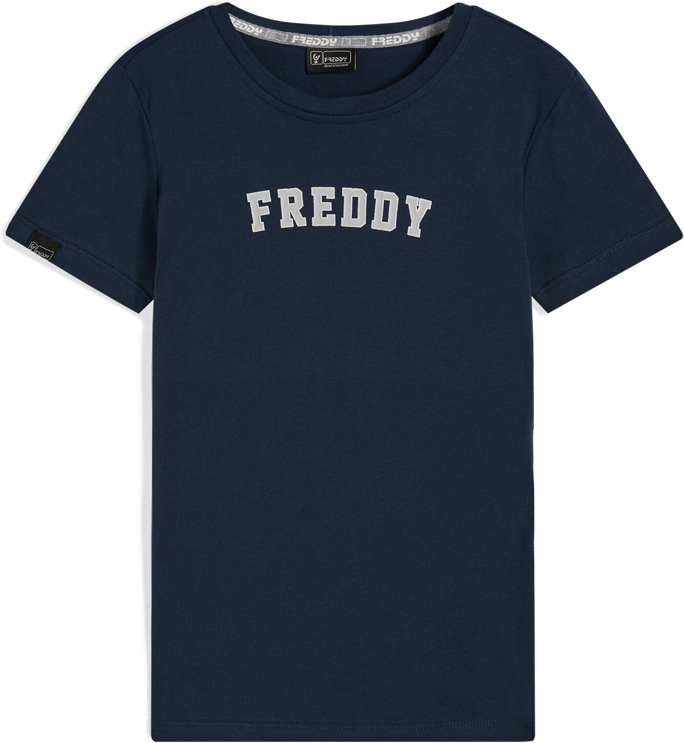 Freddy T-shirt bambino manica corta con logo college Blue Junior 4 Anni