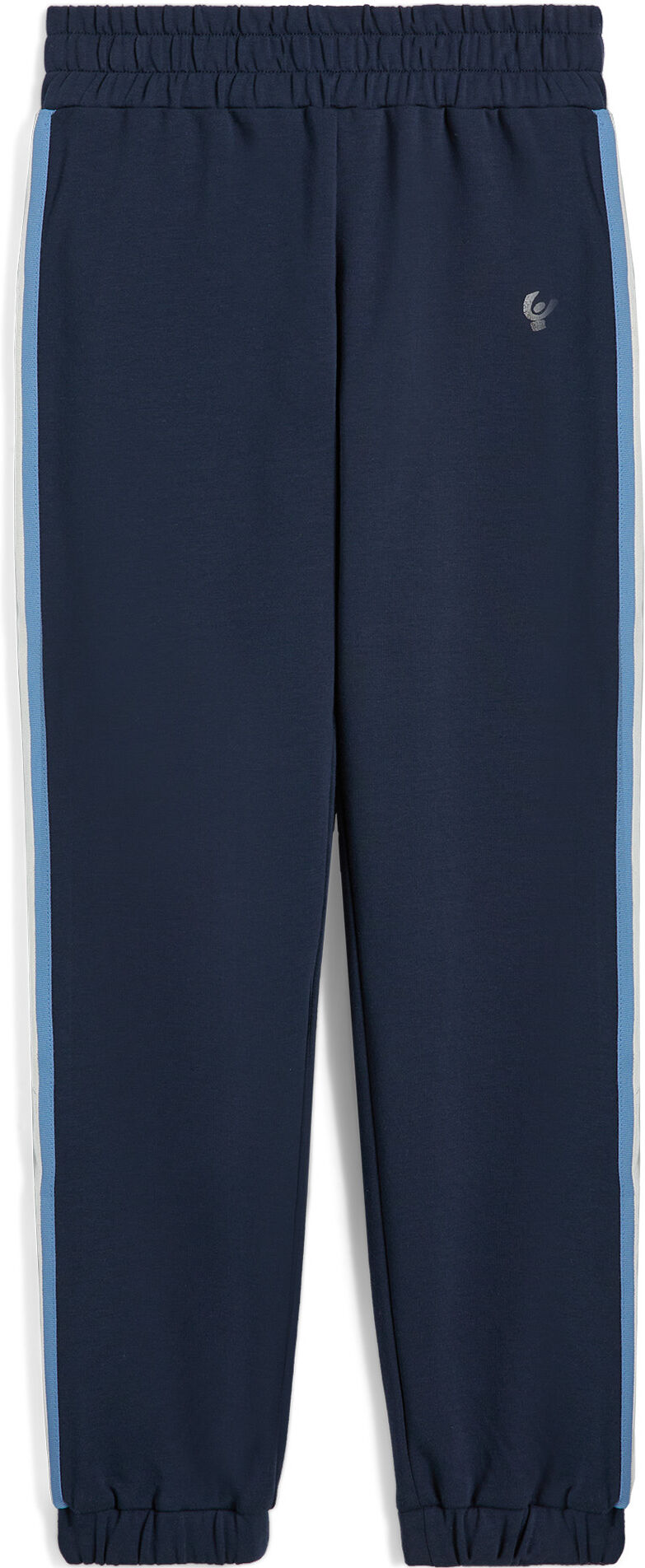 Freddy Pantaloni joggers da bambina in felpa con bande argento Blue Junior 6 Anni