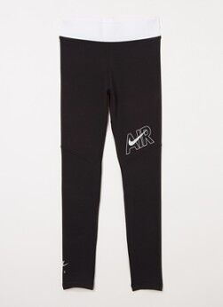 Nike Air mid waist legging met logo - Zwart