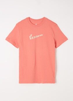 Nike Energy T-shirt met logoprint en bloem-applicatie - Koraalroze