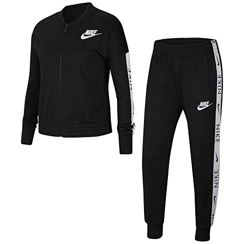 NIKE CU8374 trainingspak voor meisjes, zwart/wit, XS