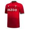 Macron Unisex Welsh Rugby 2022/23 Thuis Pathway Body Fit Match Shirt Welsh Rugby 2022/23 thuis pad body fit match shirt