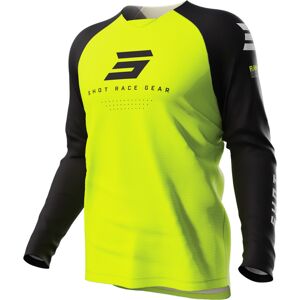 Shot Draw Escape Barn Motocross Jersey 8 - 9 Svart Gul