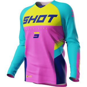 Shot Draw Tracer Barn Motocross Jersey 12 - 14 13 - 14 12/14 12 år 13 år Svart Rosa