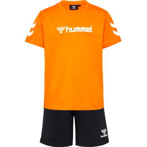 Hummel Hmlnovet Shorts Set Persimmon Orange 164, Persimmon Orange