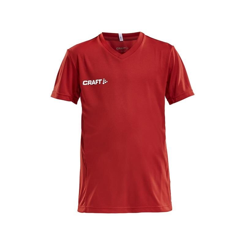 CRAFT Teamwear Squad Jersey Solid Jr Bright Red 134/140 Match Funksjonell Trøye 134/140