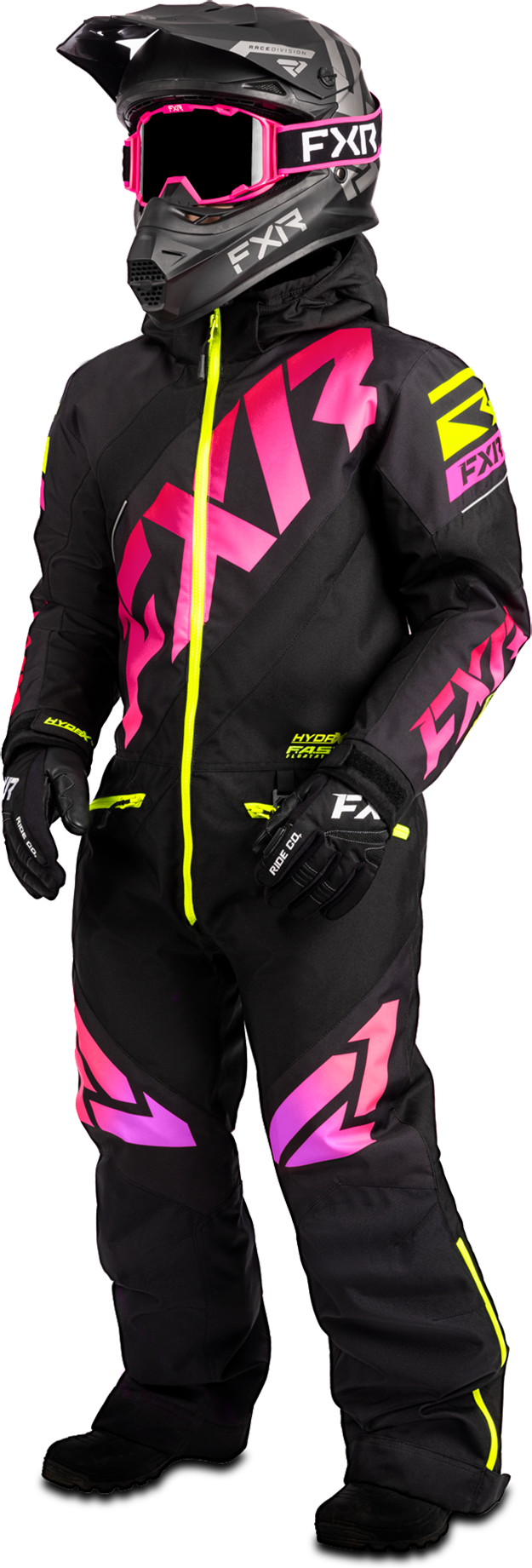 FXR Overall FXR CX Barn Svart-Bringebær Fade-HiVis