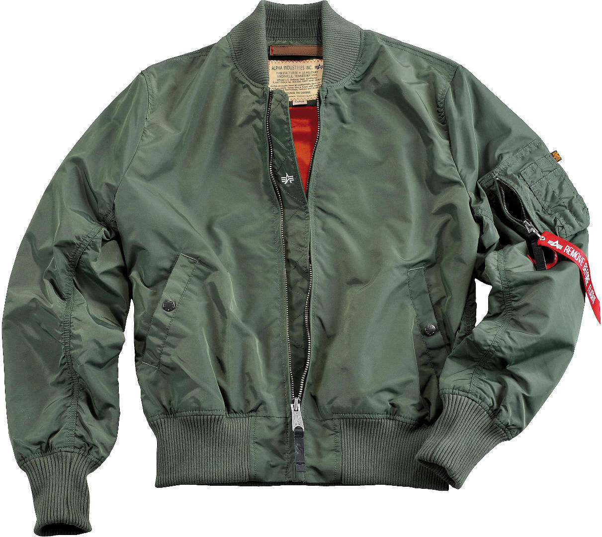 Alpha Industries MA-1 TT Jakke til barn 158 164 Grønn