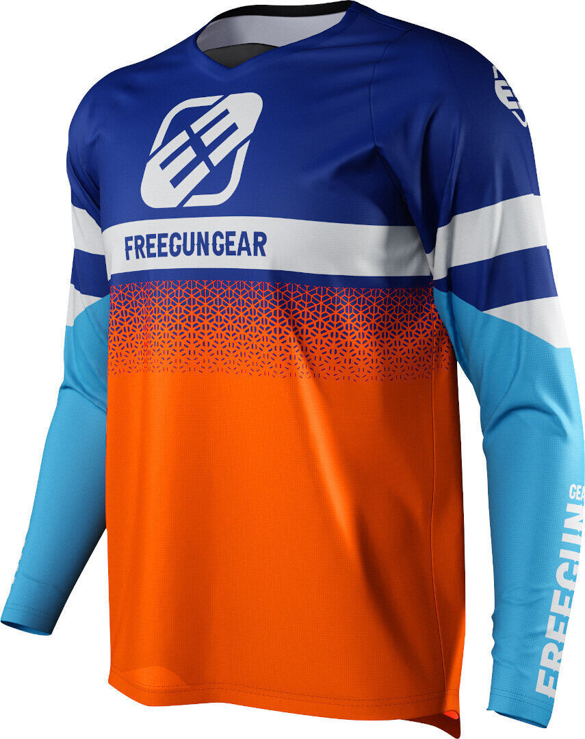 Freegun Devo Attack Motocross-trøye for barn 4 - 5 Blå Oransje