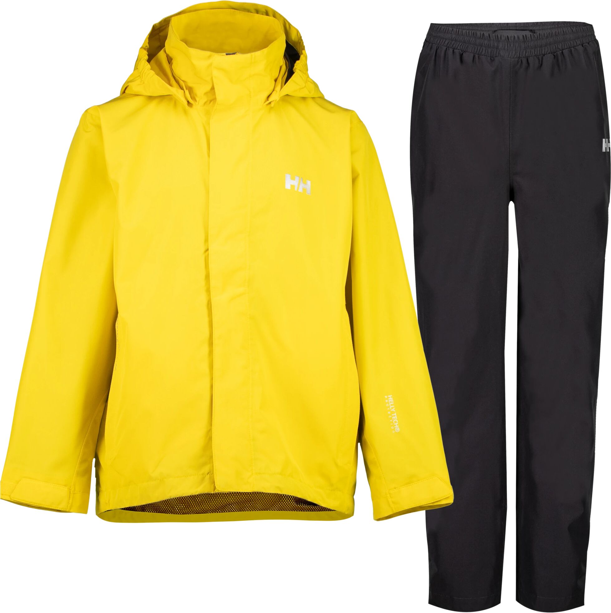 Helly Hansen Duro Rainset, regnsett junior 16 Sulphur