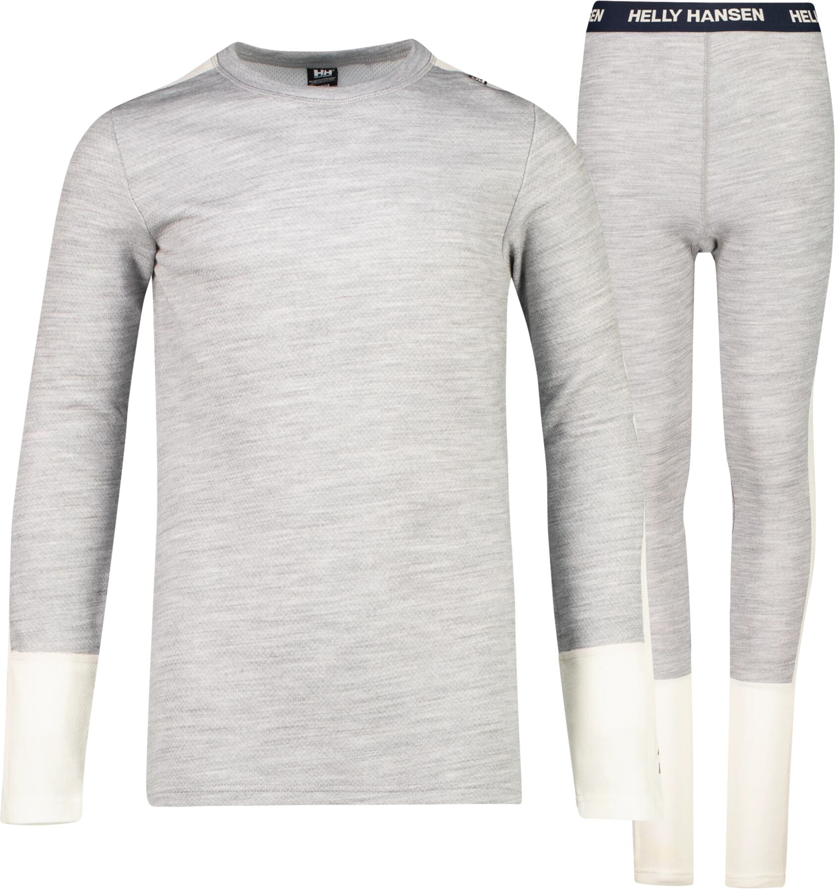 Helly Hansen Lifa Merino Midweight Set, ullundertøysett junior 16 950 Grey Melange