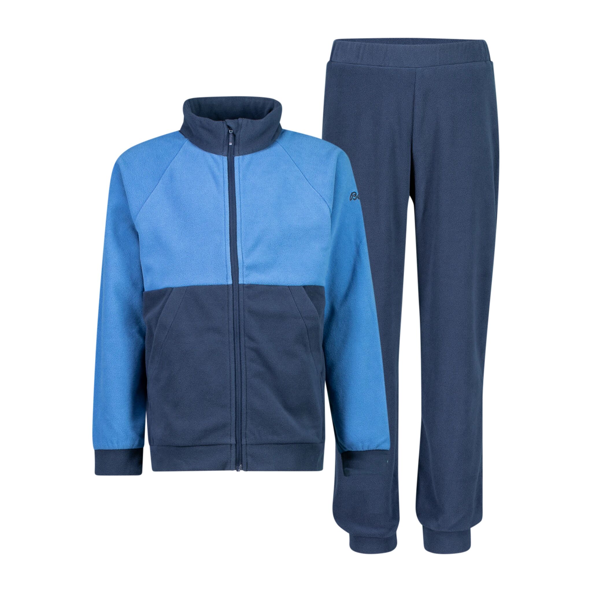 Bergans Smådøl V5 LongZip Kids Set, fleece-sett barn  122 Navy Blue/riviera Bl