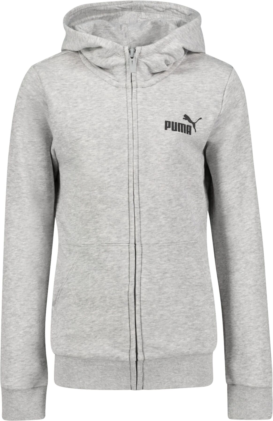 Puma ESS Small Logo Full-Zip Hoodie TR, hettejakke junior 152 Light Gray Heather