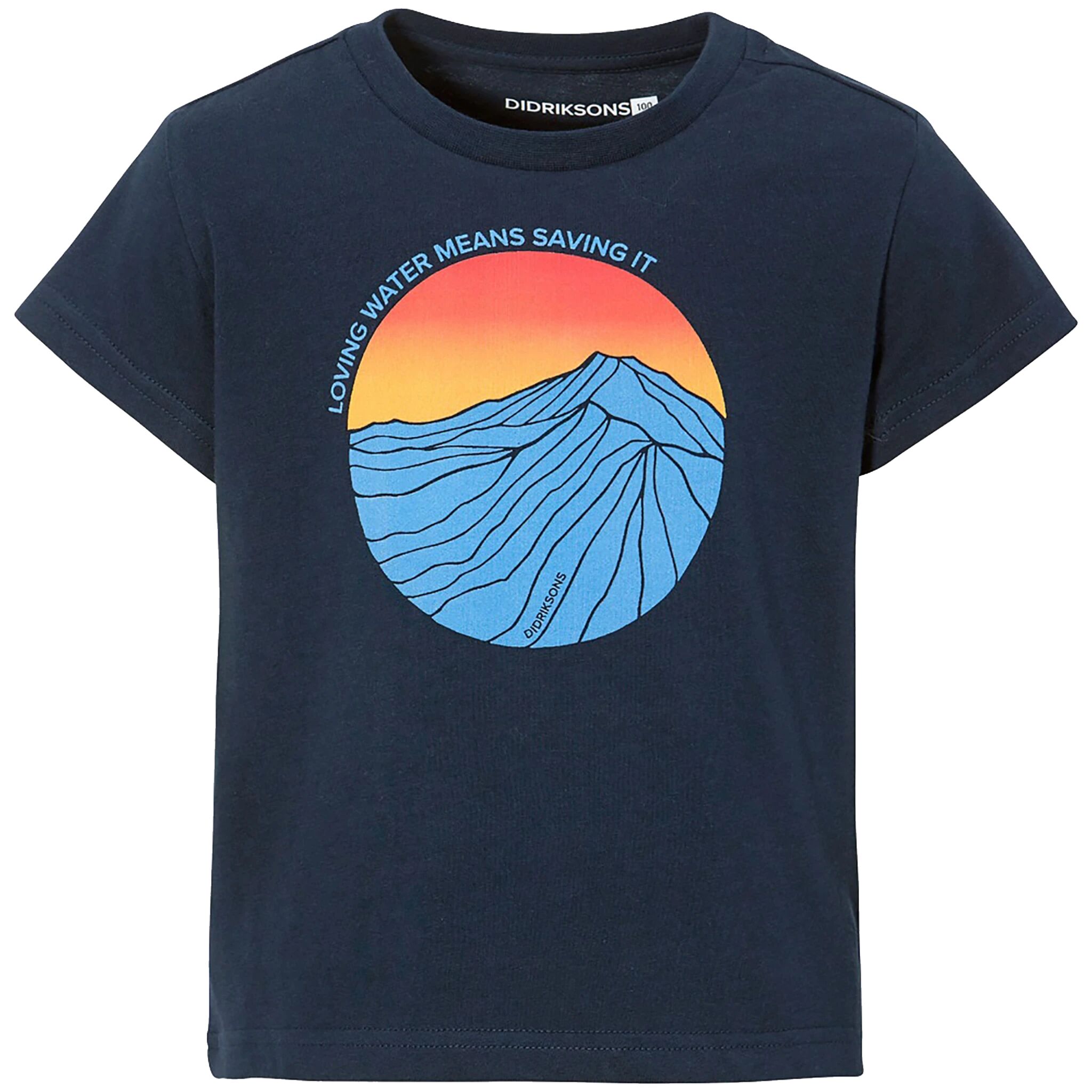 Didriksons Fröet T-shirt, t-skjorte barn  130 navy