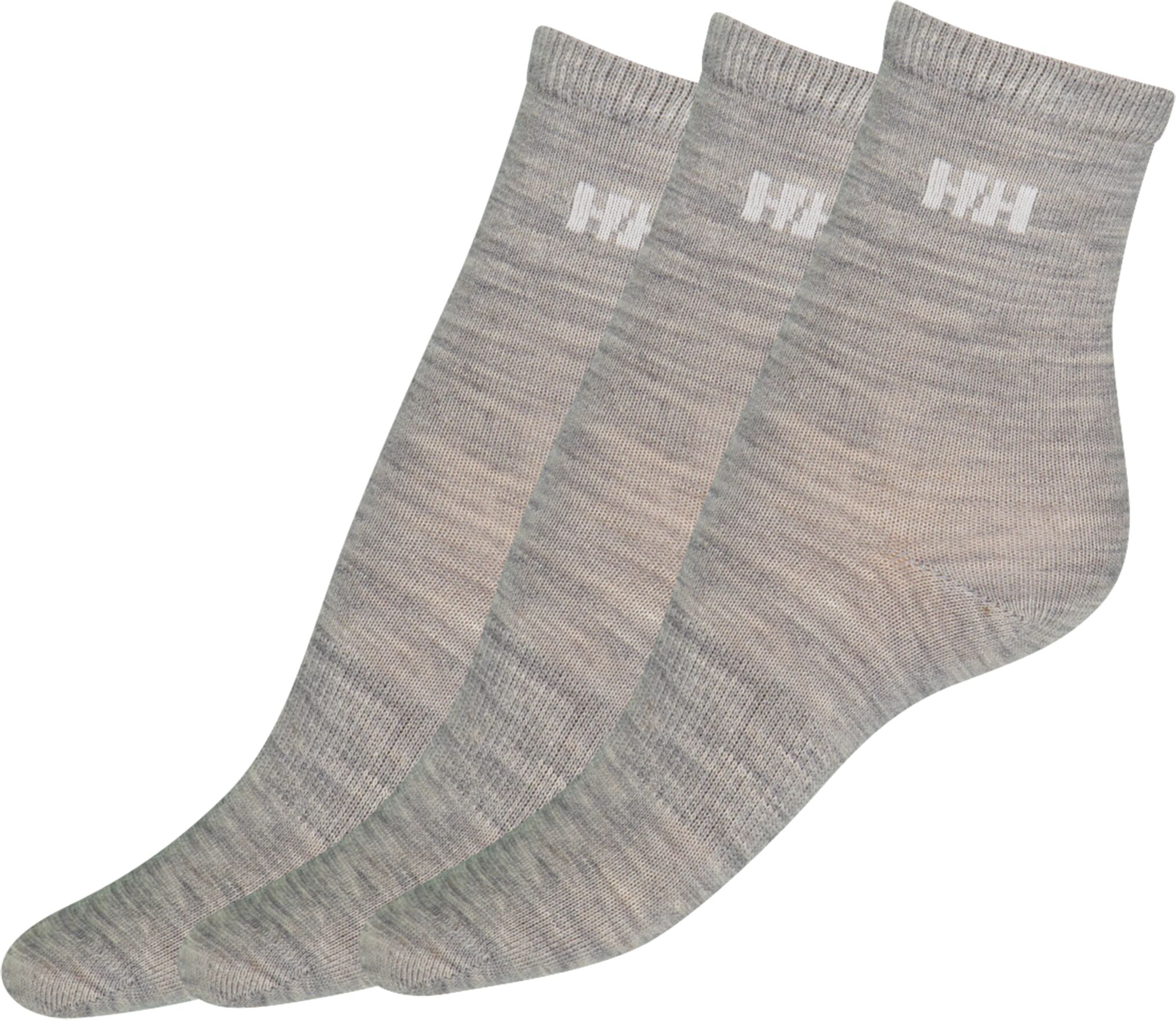 Helly Hansen Wool Sock Basic 3 PK, ullsokker barn 32-35 949 GREY MELANGE