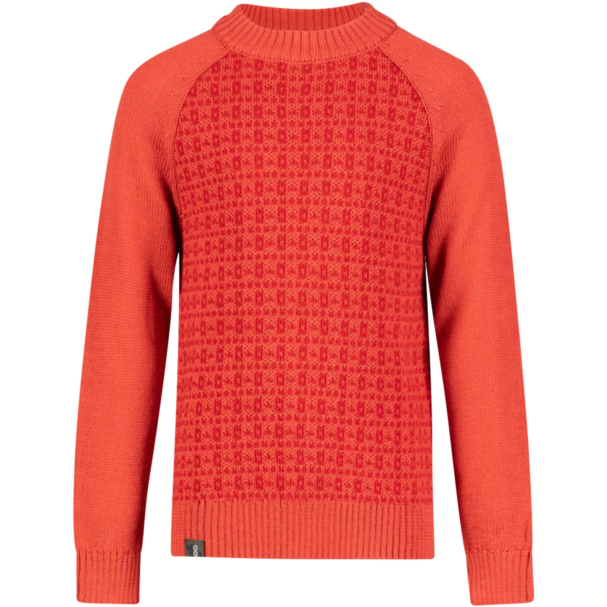 Neomondo Flora Knitted Pattern Sweater, strikkegenser barn 6 Cardinal Red