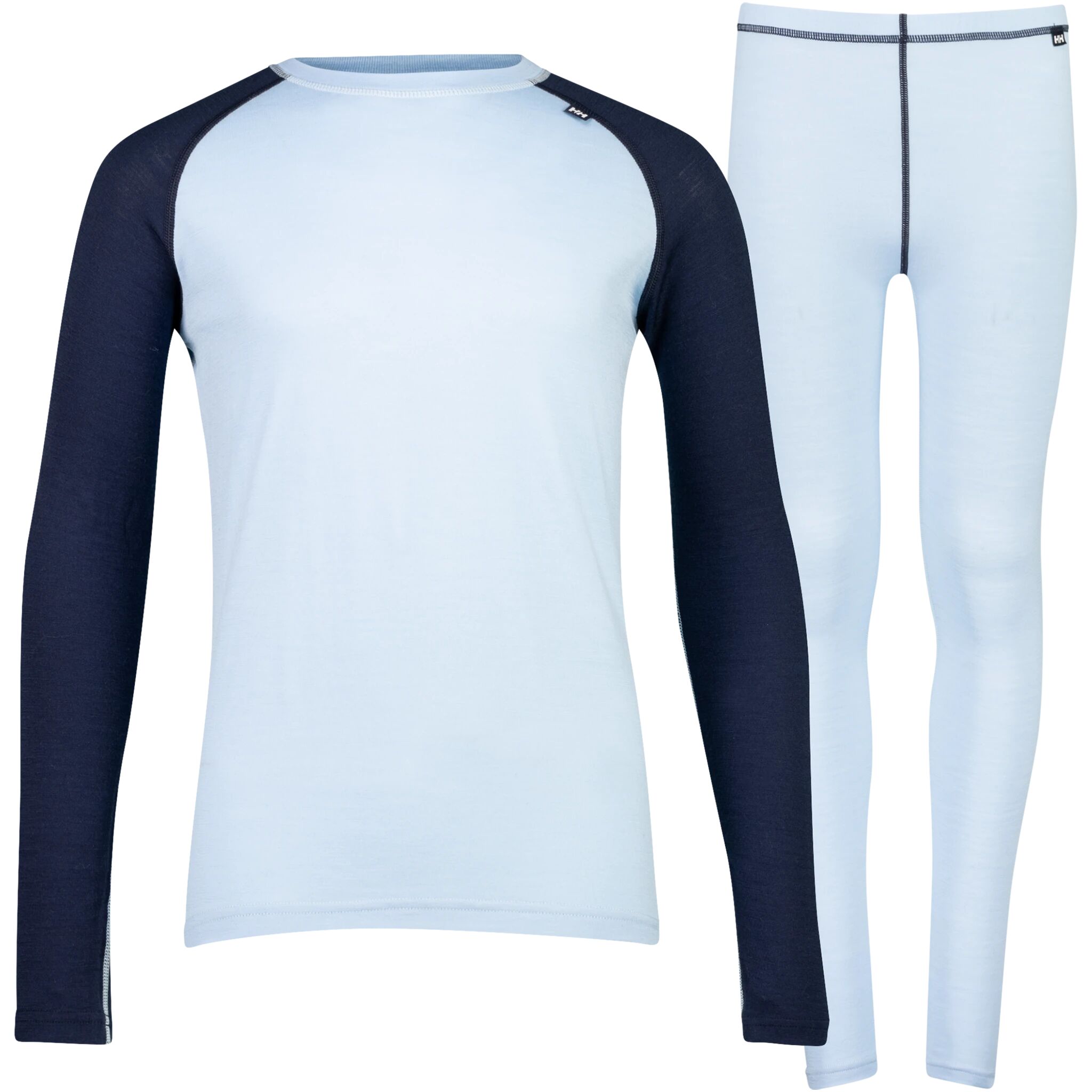 Helly Hansen Merino Mid Set, ullundertøy junior 16 640 Ice Blue