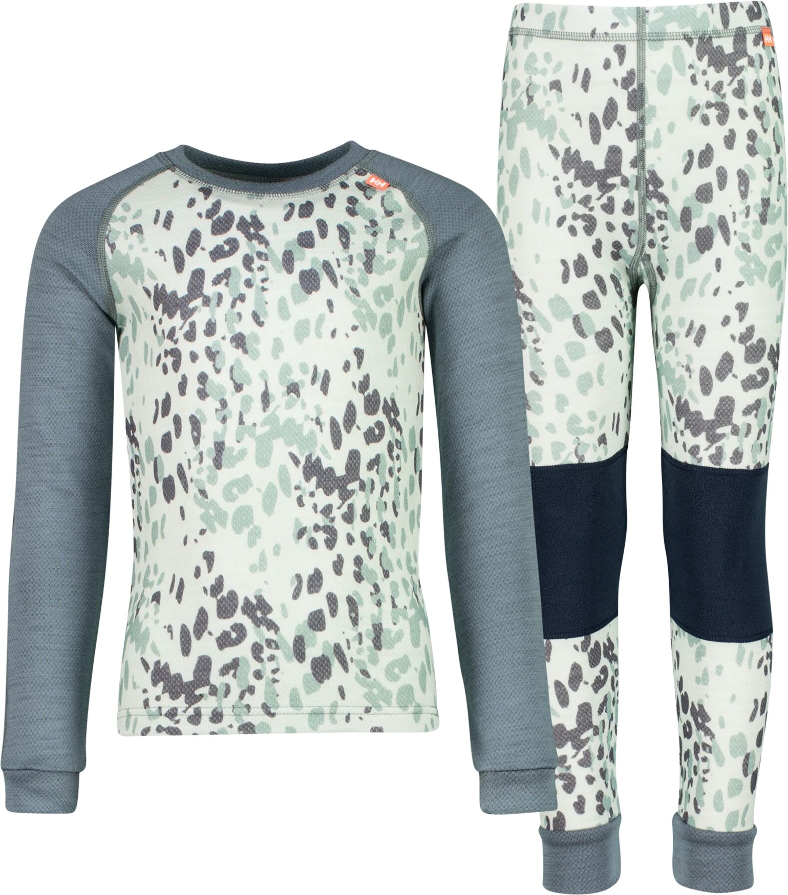 Helly Hansen Graphic Lifa Merino Set Kids, ullundertøysett barn 6 429 Powder Green Aop