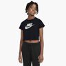 Nike Sportswear - Preto - T-shirt Crop Rapariga tamanho 14