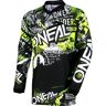 Oneal Element Attack Camisa de Motocross Juvenil Preto Amarelo L