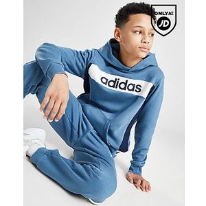 adidas Linear Logo Colour Block Hoodie Junior - Blue, Blue