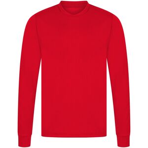Athletic Sportswear (Red, 9-10 Years) Kids Long Sleeve T-Shirt Running Football Top