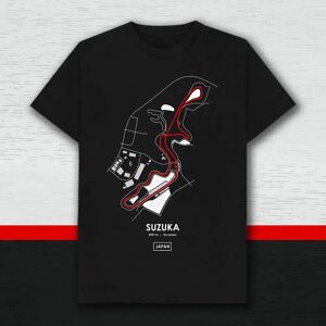 Race Crate Suzuka Japan Racing Track T-Shirt (Black) - LB (9-11 Years) Male