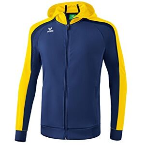 Erima Kids Liga Line 2.0 Hooded Training Jacket - New Navy/Yellow/Dark Navy, Size 152