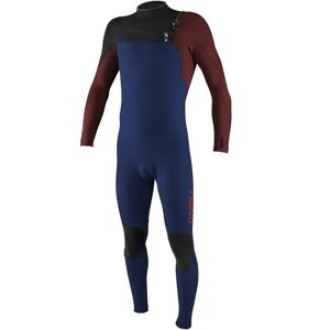 O'Neill Youth 4mm Chest Zip Kids Wetsuit (Navy/Bloodshot/Black)  - Blue;Red;Black - Size: 10