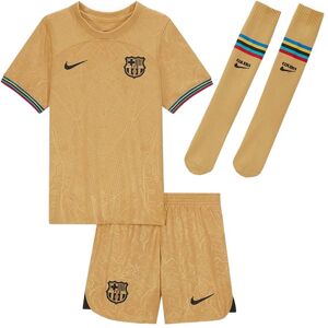 Nike 2022-2023 Barcelona Little Boys Away Kit - Gold - male - Size: XLB 7-8yrs (122-128cm)