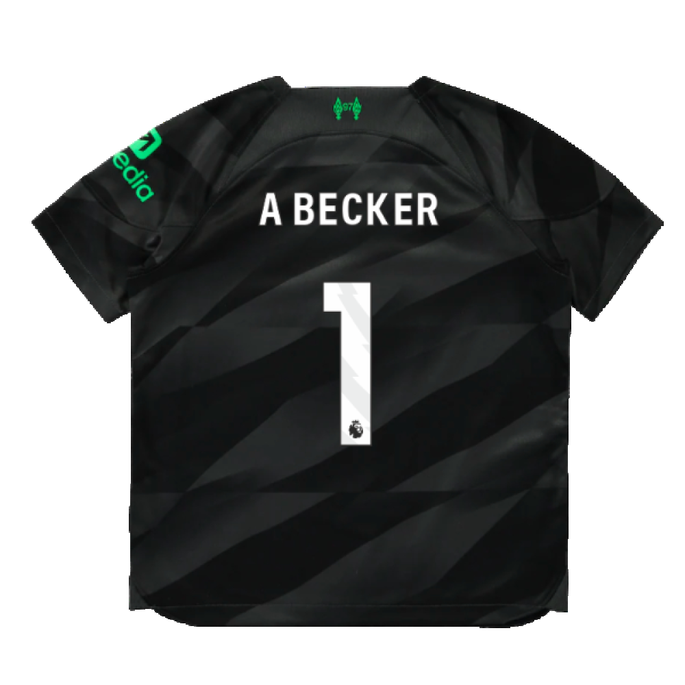 Nike 2023-2024 Liverpool Home Goalkeeper Mini Kit (A Becker 1) - Black - male - Size: SB 4/5yrs (104-110cm)