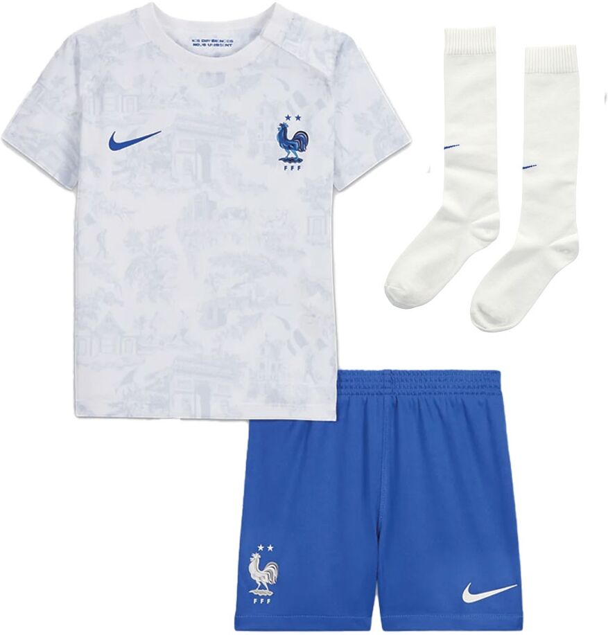 Nike 2022-2023 France Away Little Boys Mini Kit - White - male - Size: SB 4/5yrs (104-110cm)