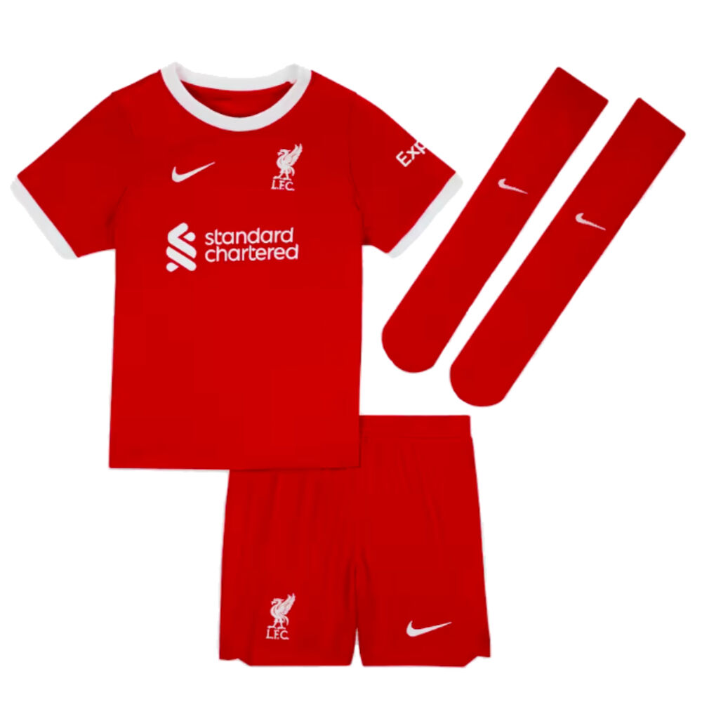 Nike 2023-2024 Liverpool Home Little Boys Mini Kit - Red - male - Size: XLB 7-8yrs (122-128cm)