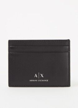 Giorgio Armani Exchange Leder-Kartenhalter Schwarz Einheitsgröße