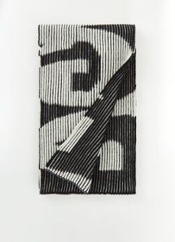 Balenciaga Wollschal mit Logo-Print 175 x 35 cm Schwarz Einheitsgröße