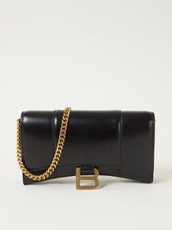 Balenciaga Hourglass Crossbody-Tasche aus Kalbsleder Schwarz Einheitsgröße