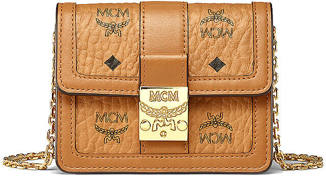 Auf Lager MCM Minibag Tracy Visetos Flap Wallet 8809675920390 braun EG