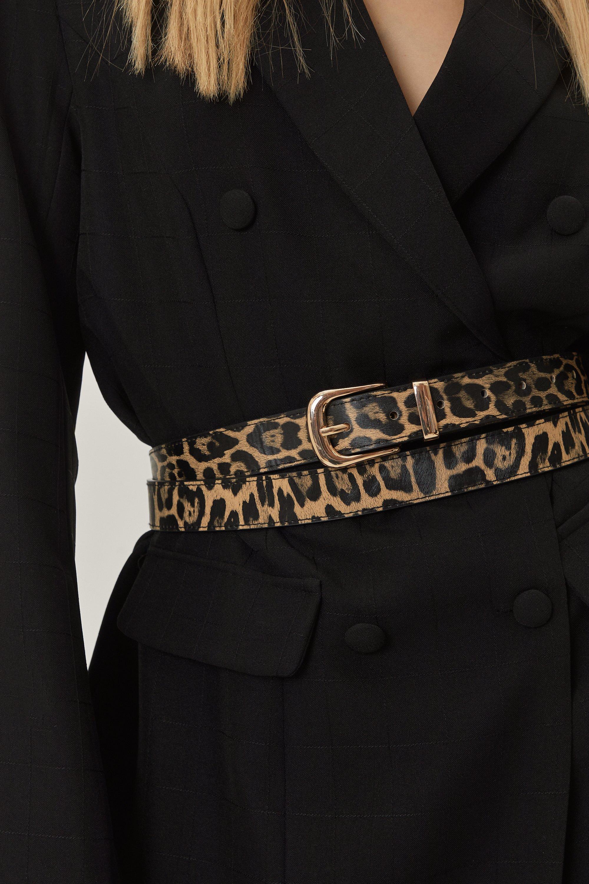 Nasty Gal Womens Leopard Print Wrap Waist Belt - Beige - ONE SIZE, Beige