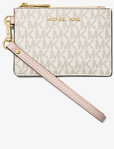 MICHAEL Michael Kors MK Small Logo Coin Wristlet - Vanilla/soft Pink