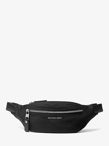 Michael Kors Mens MK Hudson Medium Nylon Belt Bag - Black
