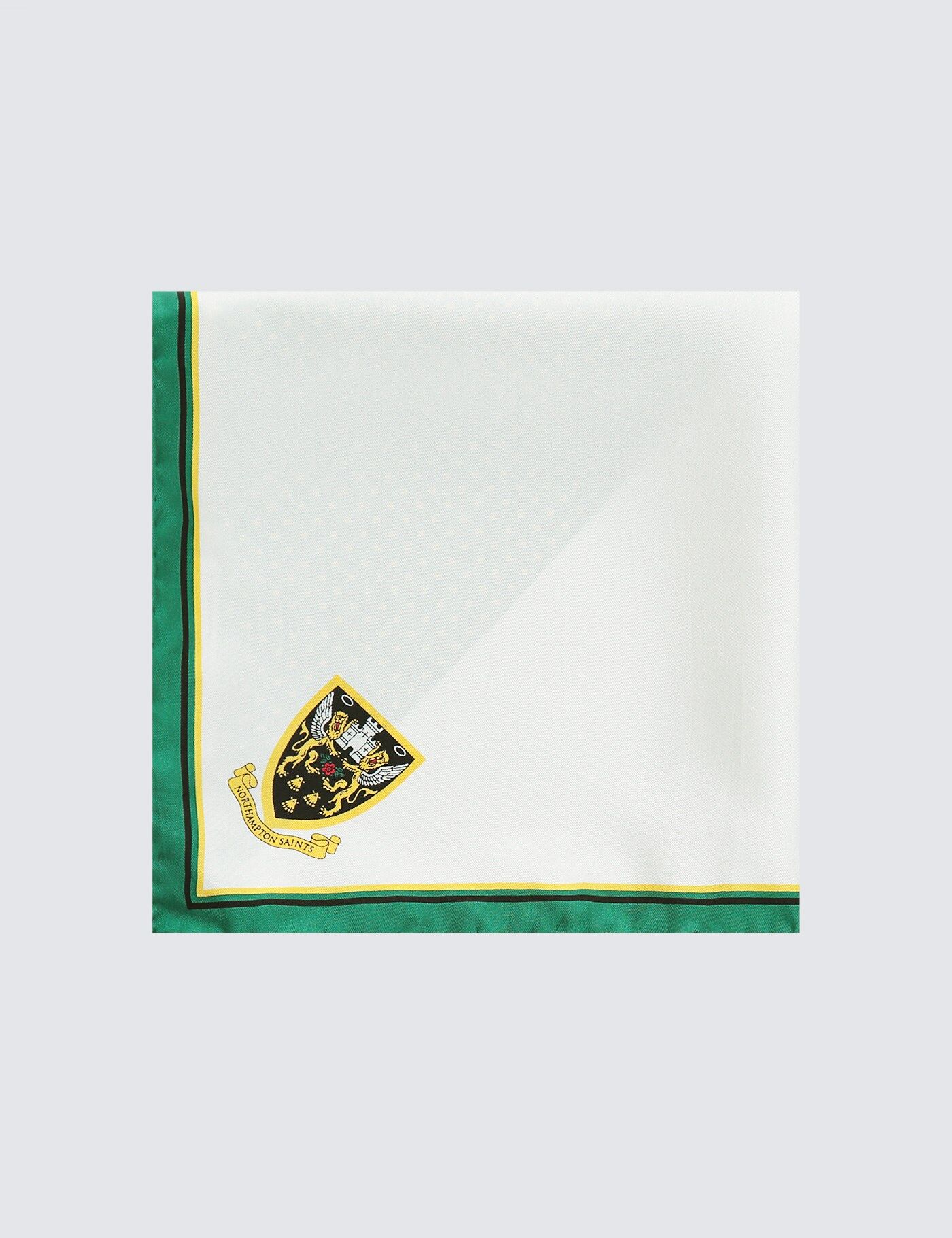 Hawes & Curtis Men's GreenNorthampton Saints Pocket Square   100% Silk