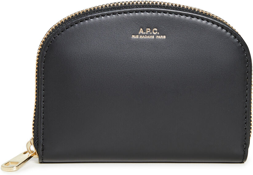 A.P.C. Compact Demi Lune Wallet Black One Size  Black  size:One Size