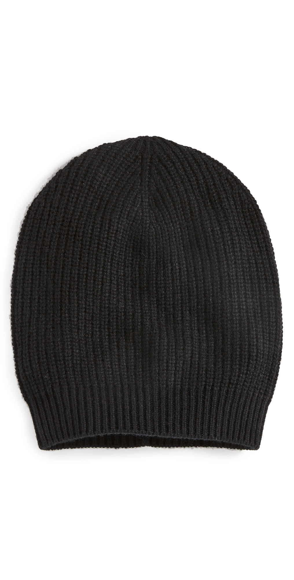 Carolina Amato Cashmere Bulky Rib Hat Black One Size  Black  size:One Size